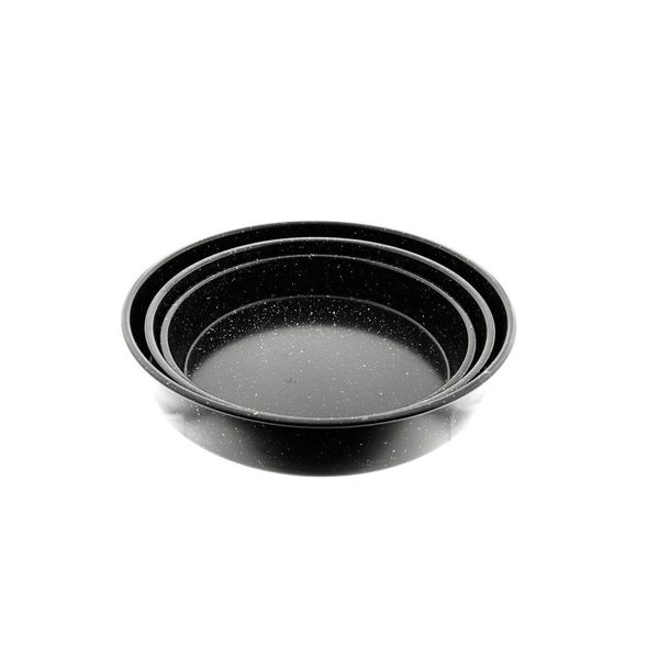Set Di 3 Teglie In Granito Nero Tepsi Ø28/Ø32/Ø36 Cm-image