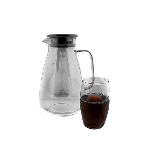 Set Di 7 Caraffe In Vetro - Caraffa Da 1,95 L E 6 Bicchieri Da 330 Ml-image