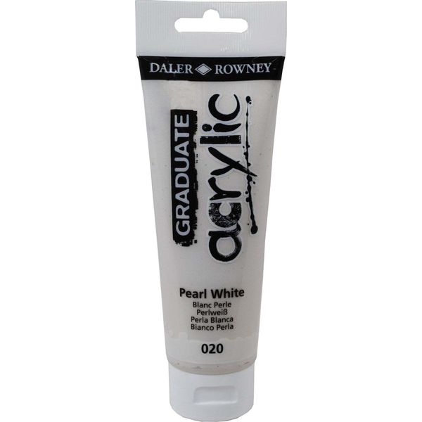 Daler Rowney Pittura Acrilica Graduata, 120 Ml, Bianco Perla-image