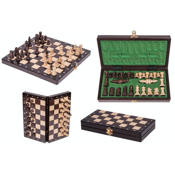 Square - Scacchi Magnetic Classic - Set Di Scacchi In Legno - Scacchiera - 27 X 27 Cm-image