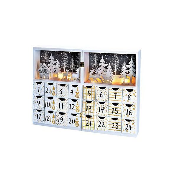 Calendario Dell'avvento In Legno A Led Solight 1V244-image