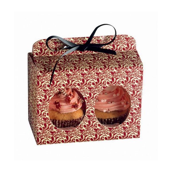 Kaiser Scatola Per 2 Muffin Scatola Per Muffin Scatola Di Cartone Rosso New Flora Ii-image