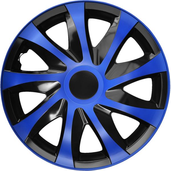 Copricerchi Copriruota Set Di 4 Auto Draco 13" Pollici Blu/Nero"-image