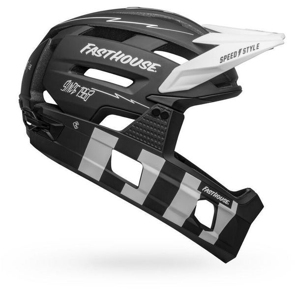 Casco Bell Super Air R Spherical - Integrale, Nero Opaco E Bianco Fasthouse - Taglia L (58-62 Cm)-image