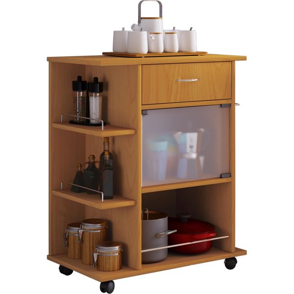 Carrello Di Servizio Per Mobili Da Cucina Pocis Libro A. 80 X L. 65 X P. 39 Cm-image
