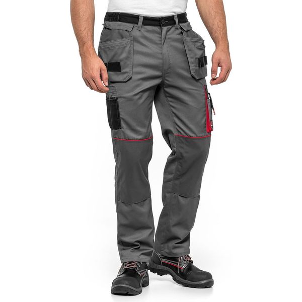 Pantaloni Da Lavoro Taglia 52 Slim Fit Lennox Avacore Pantaloni Da Uomo Grigio-Nero Taglia 52 (94-98)-image