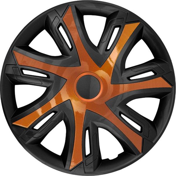Copricerchi Per Cerchi In Acciaio Set Di 4 Coprimozzi Bicolore Per Auto Adatto Alla Maggior Parte Delle Marche E Dei Cerchi Plastica Abs Rame / Nero 15-image