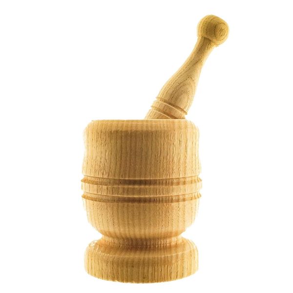 Set Di Mortaio E Pestello, Pestello Per Aglio In Legno Realizzato Al 100% In Bambù, Adatto Per Aglio, Peperoncino, Zenzero, Arachidi, Noci-image