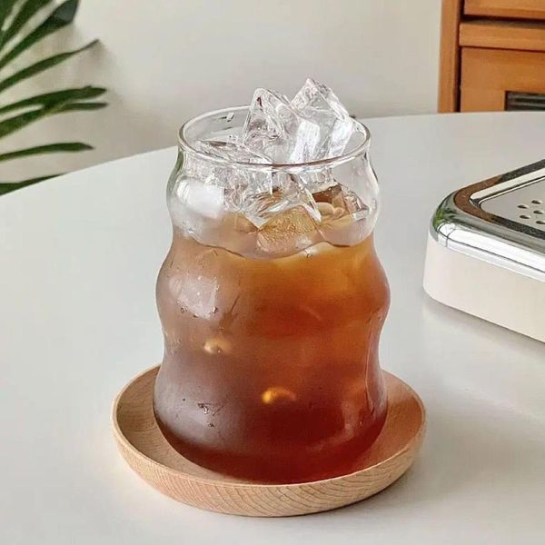 Zoha Glass Bubble Beverage Tumbler Set Di 12 Bicchieri Da Cocktail - 550 Ml - Bicchiere Da Caffè Per Bevande Calde, Vetro Borosilicato, Vetro Resistente Al Calore Bicchieri Da Cocktail Bicchieri Da Caffè Freddo Succo Di Tè-image