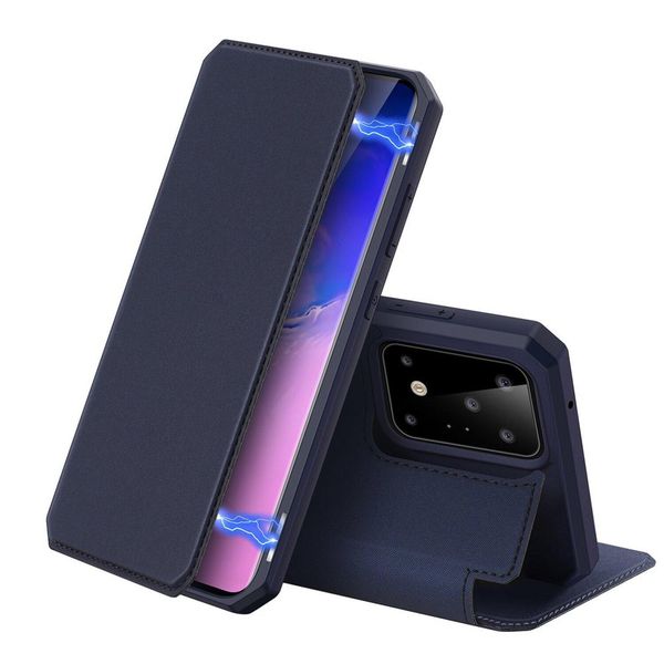 Custodia A Libro "Dux Ducis"" Compatibile Con Samsung Galaxy S21 Fe Custodia Per Telefono Cellulare Custodia A Portafoglio Con Funzione Di Supporto, Slot Per Carte Di Credito Blu"-image