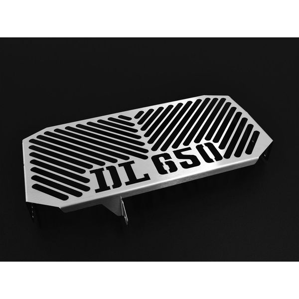 Copriradiatore Zieger Compatibile Con Suzuki Dl 650 V-Strom Design Logo Argento-image