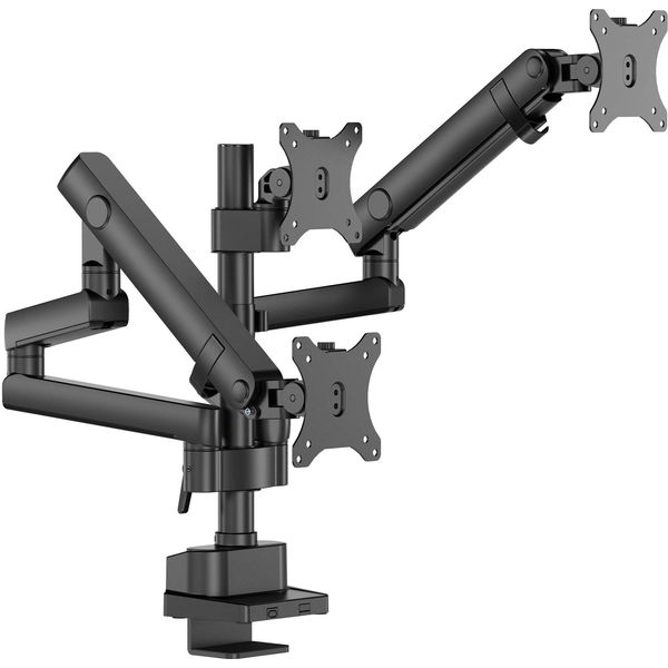 Wiltec Triplo Supporto Per Monitor Da Scrivania Con Piastra Vesa A 360°, Supporto Per Monitor Fino A 9 Kg Per Monitor, Supporto Per Monitor Con Morsetto Da Scrivania-image