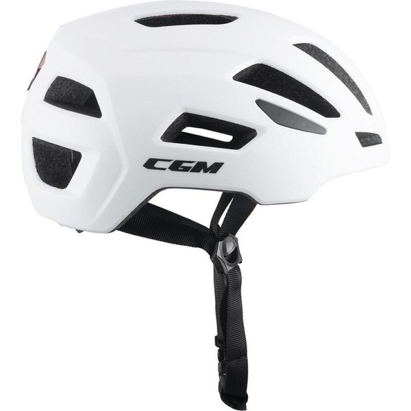 Casco Da Bicicletta Omologato Cgm 854A Viale Mono Matt White Taglia M-image