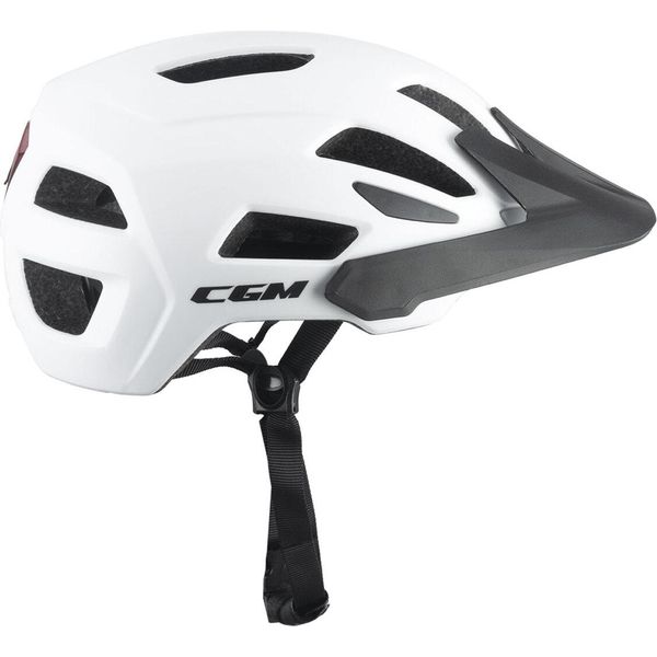 Casco Ciclo Omologato Cgm 890A Sentiero Mono Matt White Taglia M-image