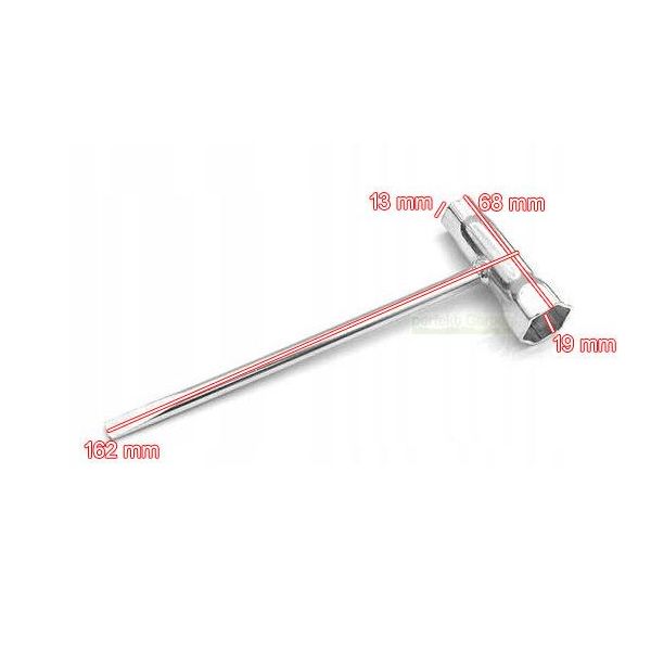 Chiave Combinata Per Candele 19 + Cacciavite 13 Mm Per Decespugliatori E Motoseghe-image