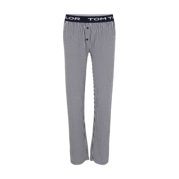 Tom Tailor Damen Pyjamahose Mit Streifenmuster, Blau, Gestreift, Gr. 42-image