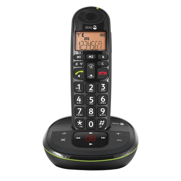 Telefono Cordless Nero Dec Con Segreteria Telefonica Doro Phoneeasy105Wr-image