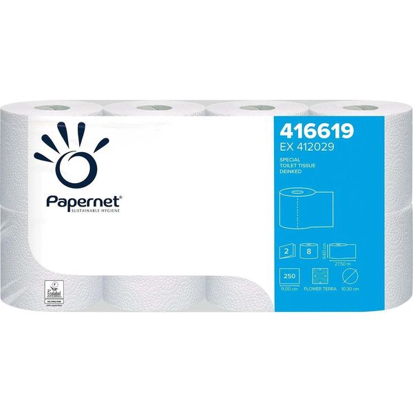 Papernet Toilettenpapier Special 416619 2Lg. 250Bl. Ws 8 Rl./Pack.-image