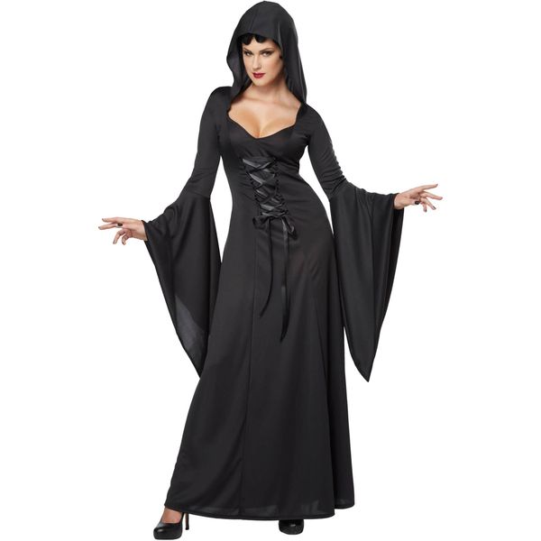 Costume Da Strega Da Donna Costume Di Halloween Nero - L (42/44)-image