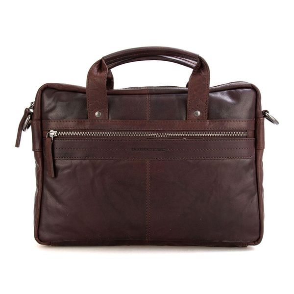 Spikes & Sparrow Pelle Borsa Da Ufficio Borsa A Tracolla Con Scomparto Per Laptop Bronco Briefcase Dark Brown Marrone Scuro-image