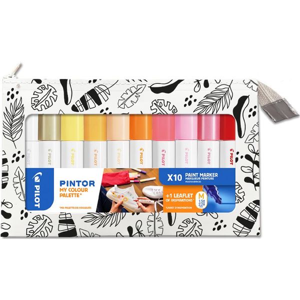 Marcatore A Pigmenti Pilot Pintor "My Colour Palette"" Colori Caldi 10 Marcatori"-image