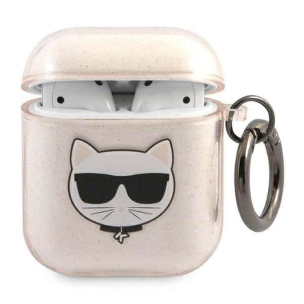 Karl Lagerfeld Kla2Uchgd Airpods 1/2 Cover ZłOty/Oro Glitter Choupette-image