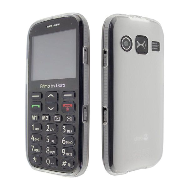 Caseroxx Cover Protettiva In Tpu Compatibile Con Doro 366, Custodia In Gomma Per Cellulare Bianco-Trasparente-image