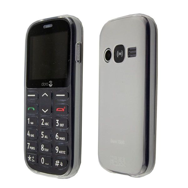 Caseroxx Cover Protettiva In Tpu Compatibile Con Doro 1360 / 1361 / 1362, Custodia Per Cellulare In Gomma Trasparente-image