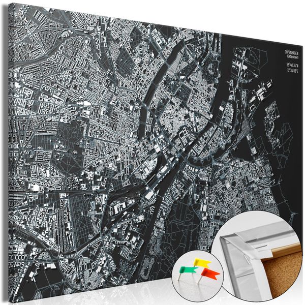 Quadro In Sughero Non Tessuto - Primo Piano Di Copenhagen 120X80 Cm Città K-A-0510-P-A-image