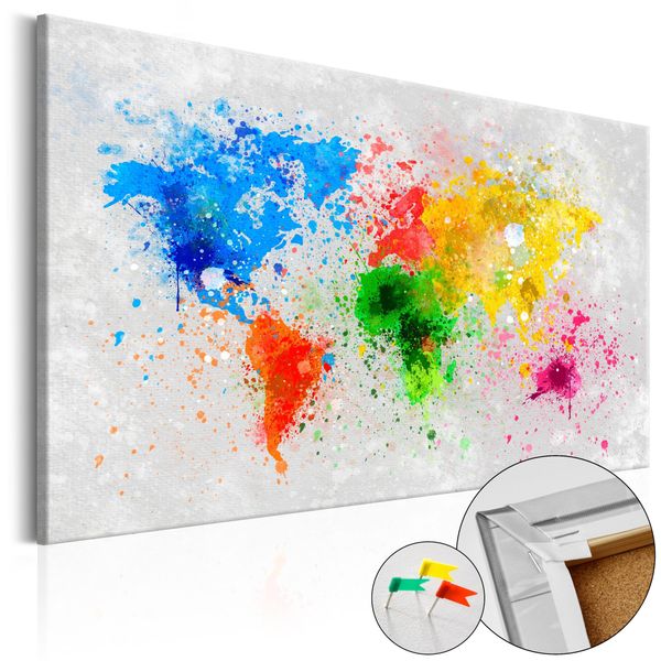 Quadro In Sughero Non Tessuto - Espressionismo Del Mondo 60X40 Cm Carte K-B-0016-P-A-image
