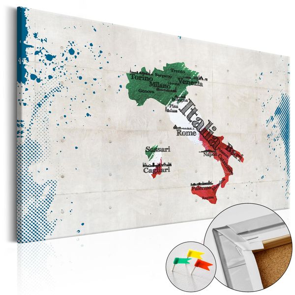 Quadro In Sughero Non Tessuto - Italia 120X80 Cm Carte K-C-0021-P-A-image