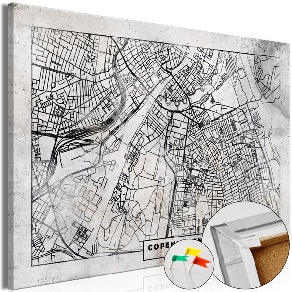 Quadro In Sughero Non Tessuto - Copenhagen Plan 120X80 Cm Cities K-C-0141-P-A-image