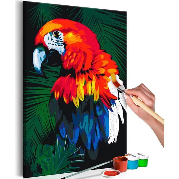 Tessuto Non Tessuto Pittura Per Numeri - Pappagallo 40X60 Cm Animali N-A-0189-E-A-image