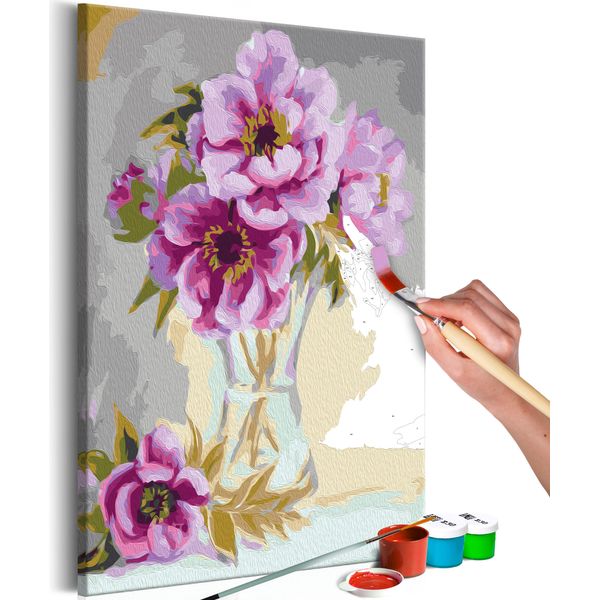 Tessuto Non Tessuto Painting By Numbers - Fiori In Vaso 40X60 Cm Fiori N-A-0207-E-A-image