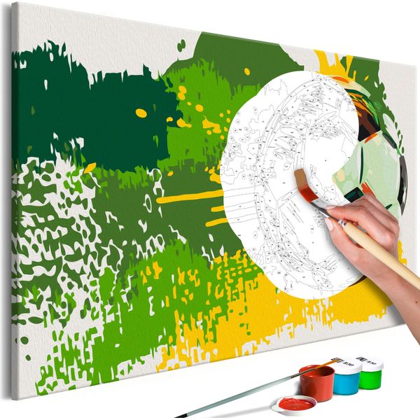Tessuto Non Tessuto Pittura Con I Numeri - Emozioni Del Calcio 60X40 Cm Per Bambini N-A-0543-E-A-image