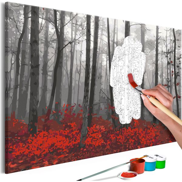 Tessuto Non Tessuto Painting By Numbers - Alberi Nudi 60X40 Cm Paesaggi N-A-0663-E-A-image
