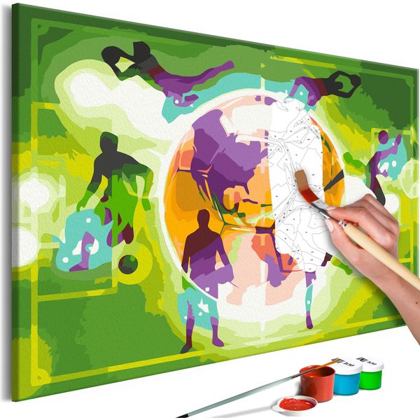 Pittura In Tessuto Non Tessuto Con Numeri - Campioni 60X40 Cm Per Bambini N-A-1095-E-A-image