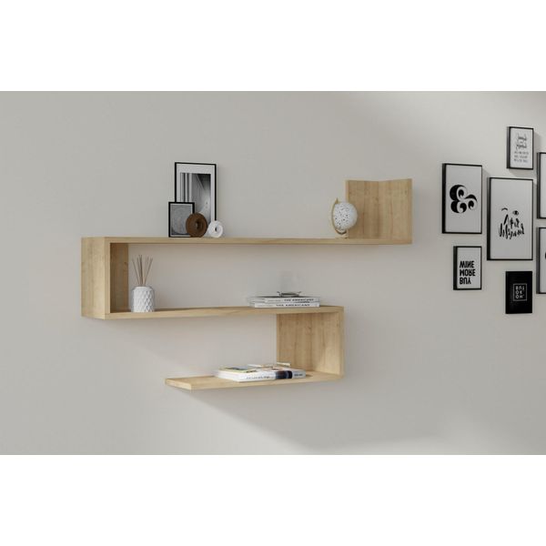 Skye Decor, Penne - Sapphire Oak, Mensole Da Parete, Rovere Zaffiro, 120 X 71 X 20 Cm-image