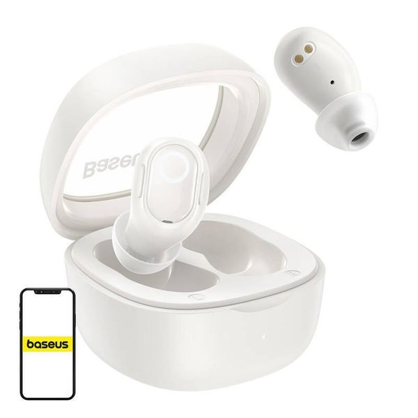 Baseus Bowie WM02 Auricolare True Wireless Stereo (Tws) In-Ear Chiamate/Musica Usb Type-C Bluetooth Bianco-image