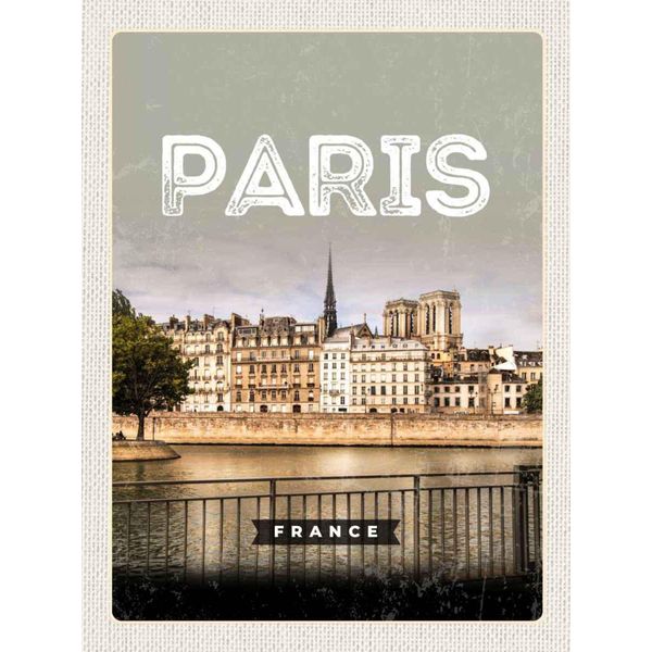 Vianmo Insegna In Legno 40X30 Cm Paris Frankreich Architektur-image