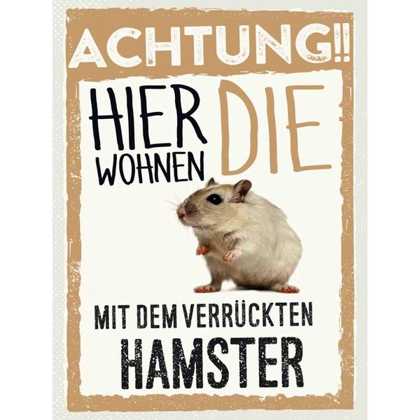 Vianmo Insegna In Legno 40X30 Cm Tiere Achtung Hier Hamster-image