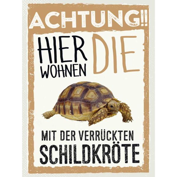 Vianmo Insegna In Legno 40X30 Cm Tiere Achtung Hier SchildkröTe-image
