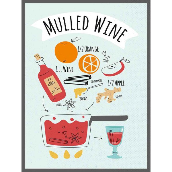 Vianmo Insegna In Legno 40X30 Cm Mulled Wine Orange Wine Anise-image