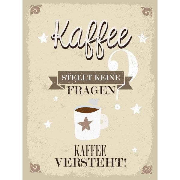 Vianmo Insegna In Legno 40X30 Cm Kaffee Stellt Keine Fragen-image
