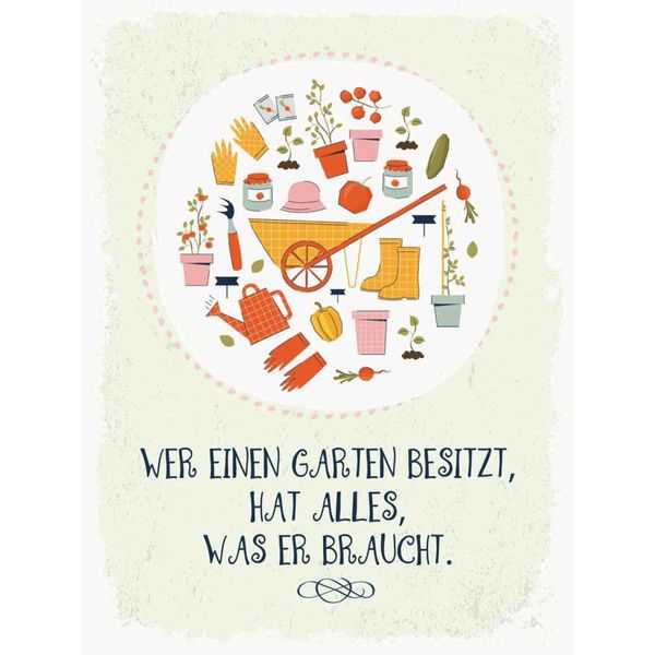 Vianmo Insegna In Legno 40X30 Cm Wer Garten Besitzt Hat Alles-image