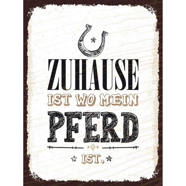Vianmo Insegna In Legno 40X30 Cm Zuhause Ist Wo Mein Pferd Ist-image