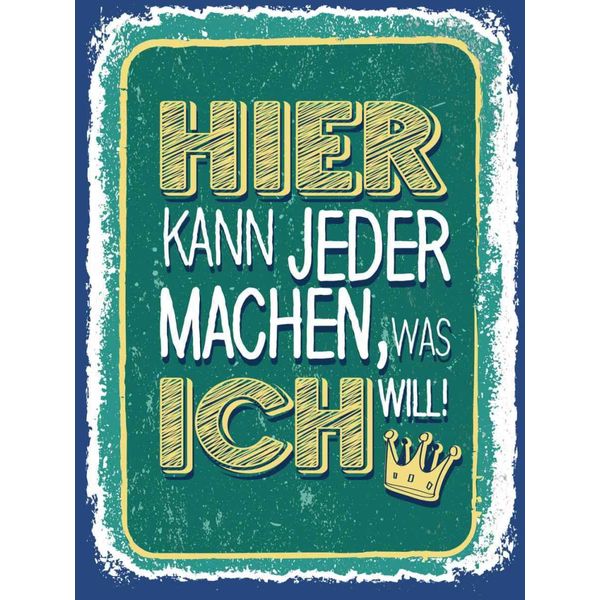 Vianmo Insegna In Legno 40X30 Cm Hier Kann Jeder Machen Was Ich-image