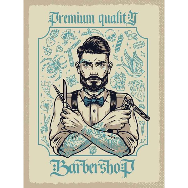 Vianmo Insegna In Legno 40X30 Cm Barbershop Premium Quality-image