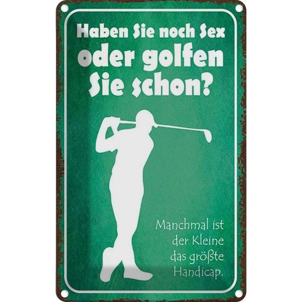 Vianmo Insegna Di Latta 30X20 Cm Haben Sie Noch Sex Oder Golfen-image