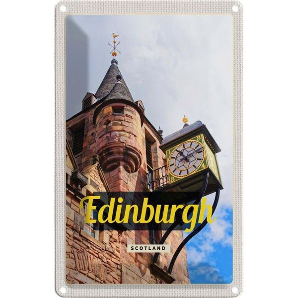 Vianmo Insegna Di Latta 18X12 Cm Edinburgh Scotland Altstadtschild-image